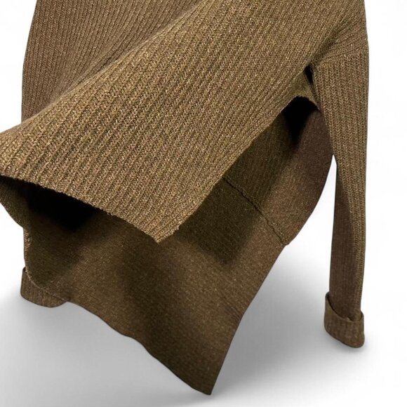 Brochu Walker Thandee Asymmetrical Wool Blend Sweater in Forest Green - Picture 4 of 8